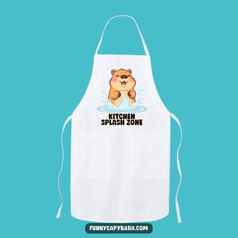 Funny Capybara Chef Apron: Cute Kitchen Wear, Perfect Funny Gift for Cooks