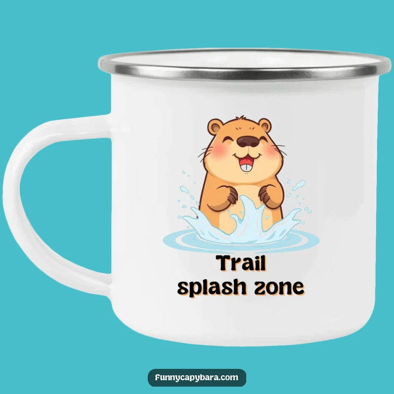 Funny Capybara Campfire Mug: Durable & Cute Water Splash Design, Perfect Funny Gift
