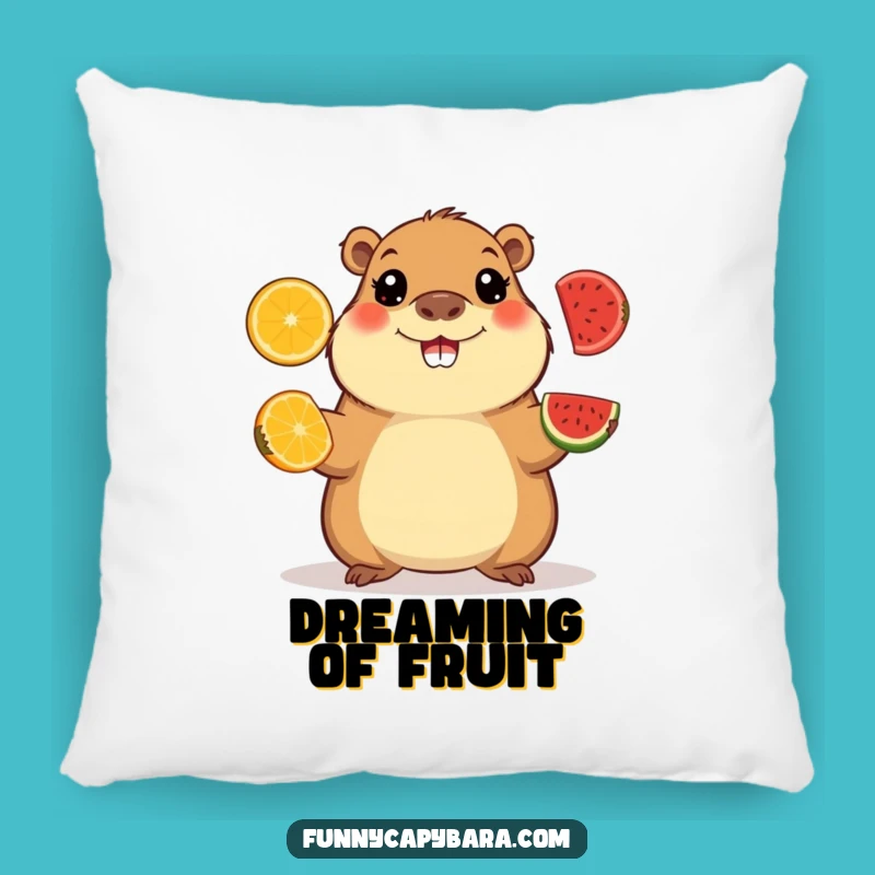Funny Capybara Juggling Pillow: Cozy Accent for Playful Spaces