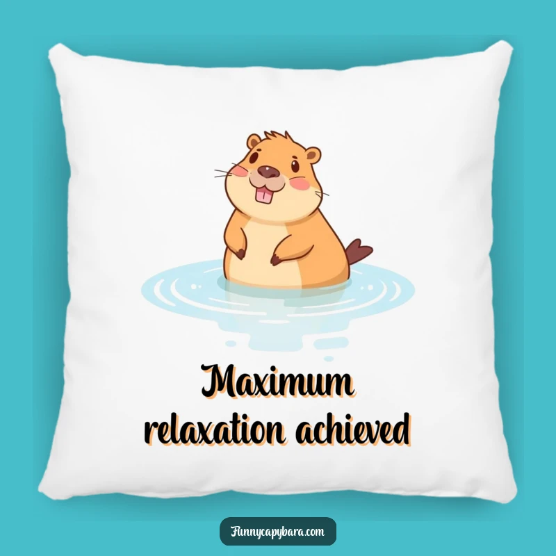 Funny Capybara Chill Pillow: Cozy Accent for Relaxing Spaces