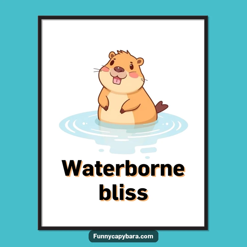 Funny Capybara Chill Digital Print: Instant Relaxing Art for Peaceful Spaces