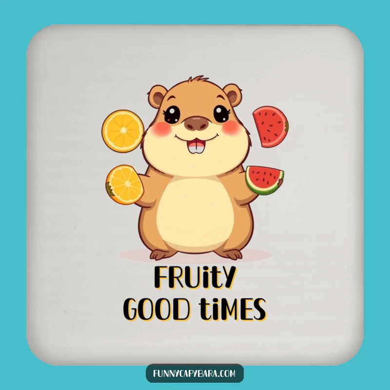 Funny Capybara Juggling Coaster: Skillful Protection for Your Surfaces