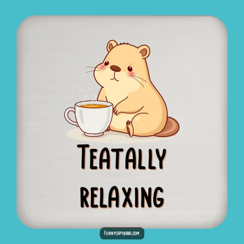 Funny Capybara Tea Coaster: Protect Surfaces with Cozy Charm