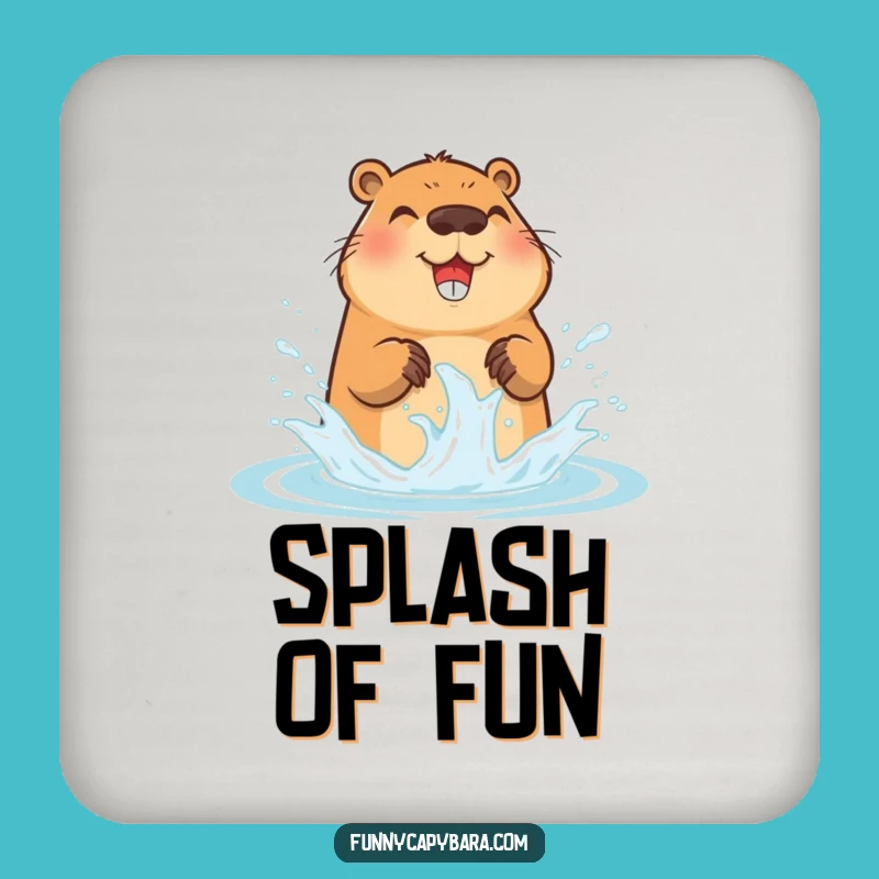 Funny Capybara Water Coasters: Protect Surfaces with Cute Animal Art, Funny Gift Set
