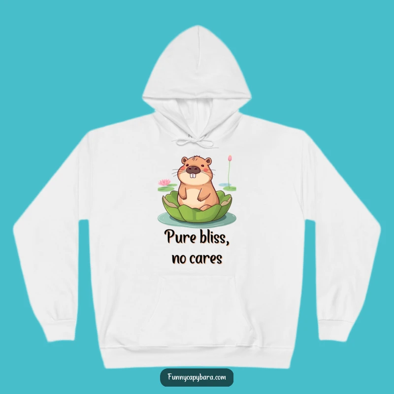 Funny Capybara Lily Pad Hoodie: Cozy, Serene, and Hilarious Gift
