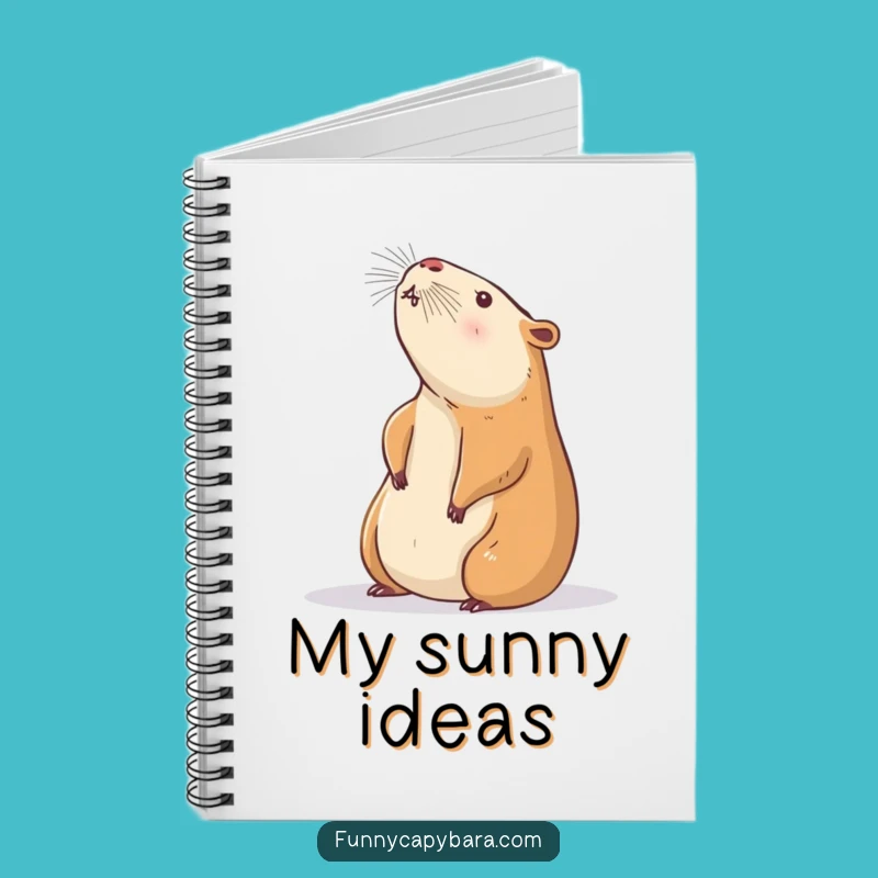 Funny Capybara Zen Notebook: Calm Sunbeam Stretch Journal, Perfect Funny Gift