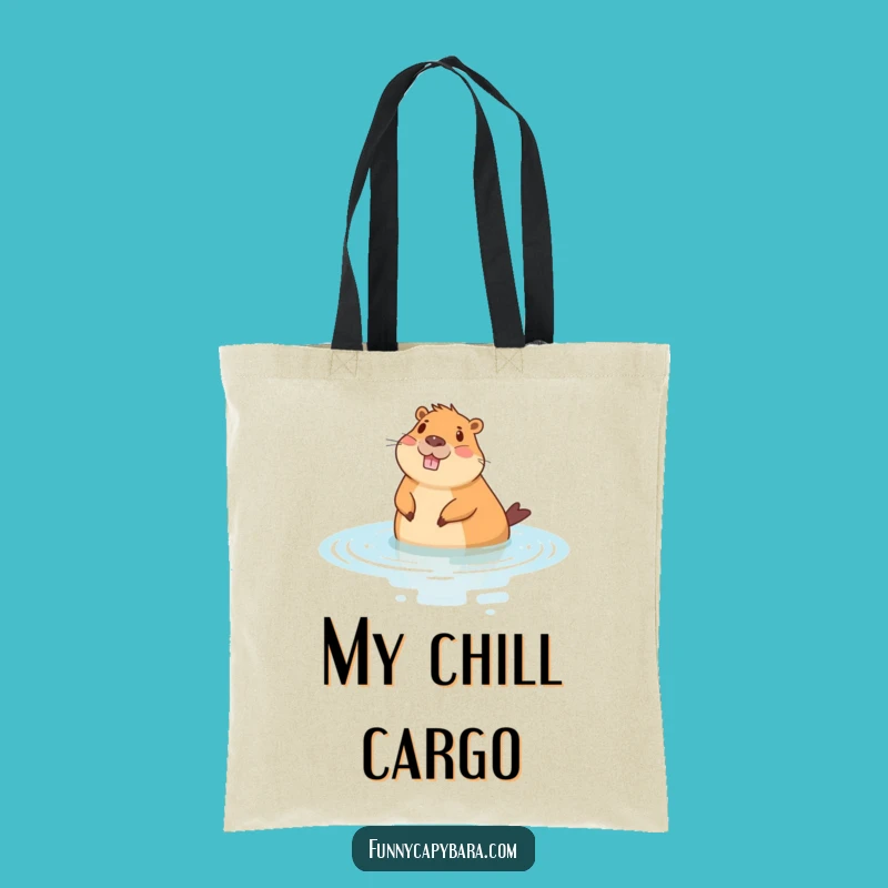 Funny Capybara Float Tote Bag: Relaxing Carry-All for Everyday Chill